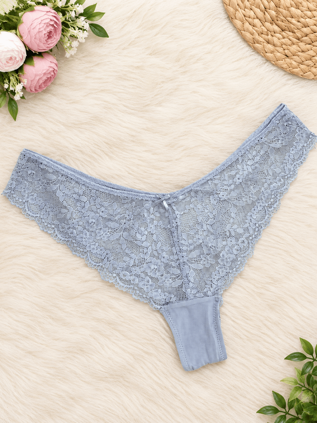 Womens Lace Thong Panty - Image 3