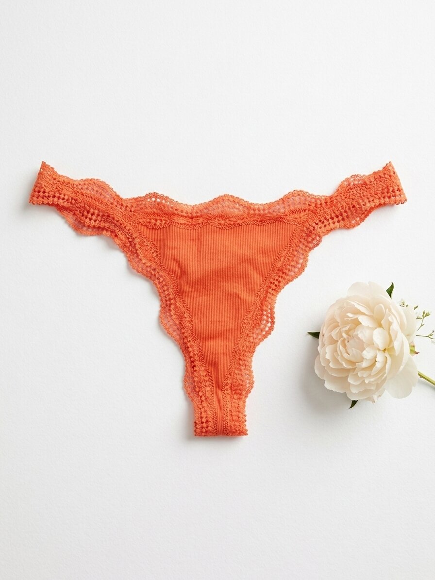 Womens Premium Lace Thong Panty