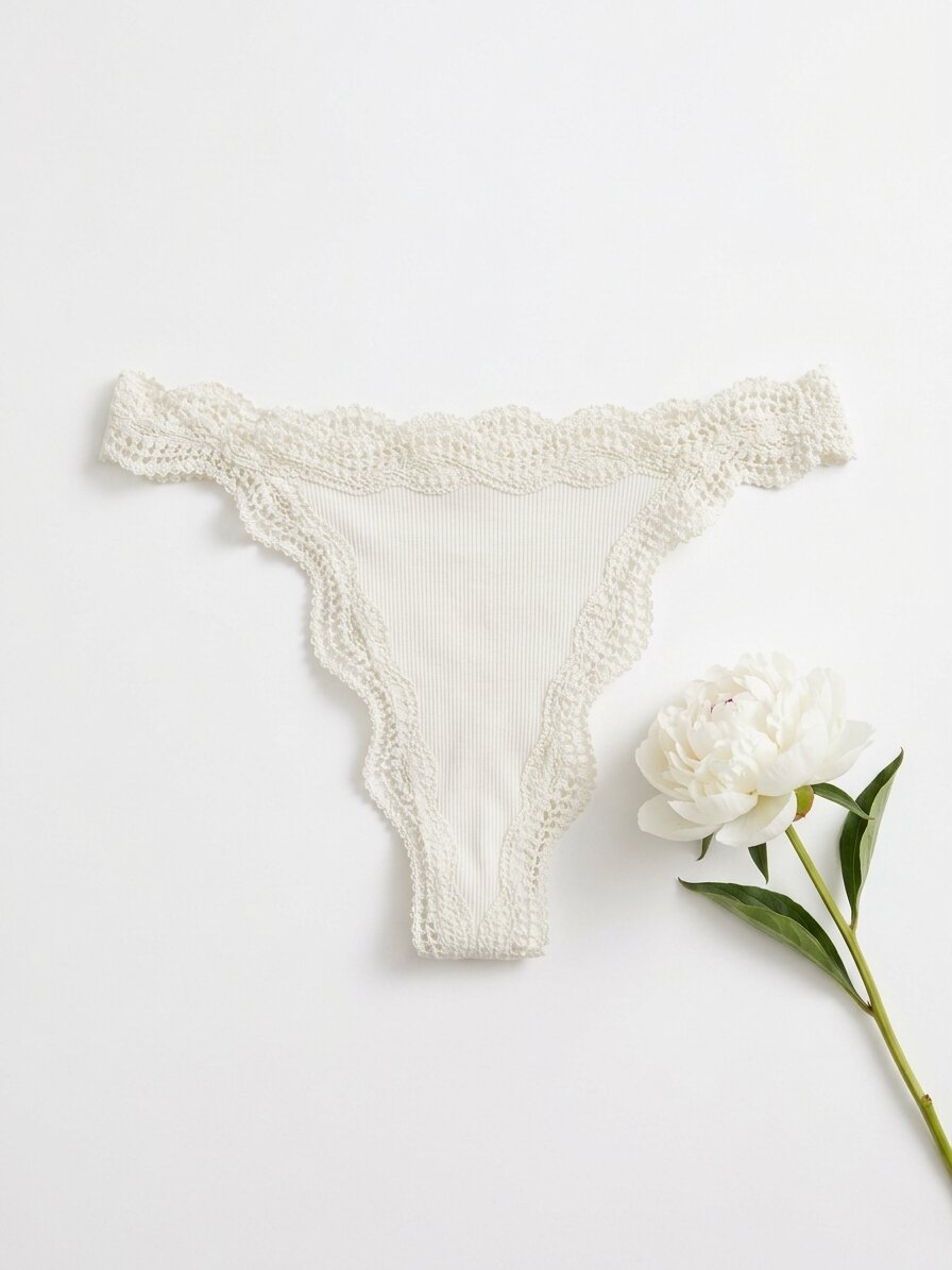 Womens Premium Lace Thong Panty - Image 5