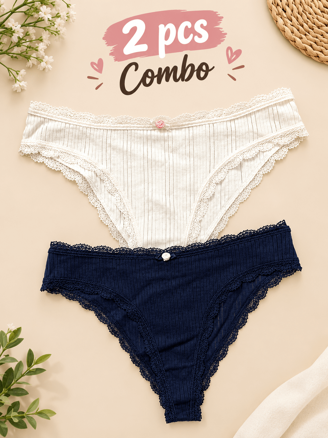 Womens Ribbed Cotton Thong Panty