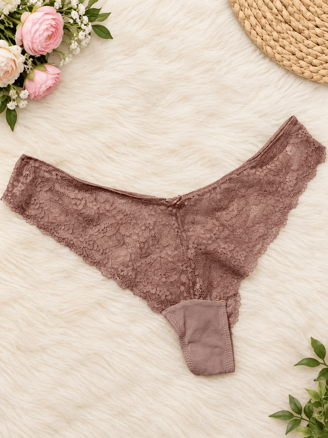 Womens Lace Thong Panty